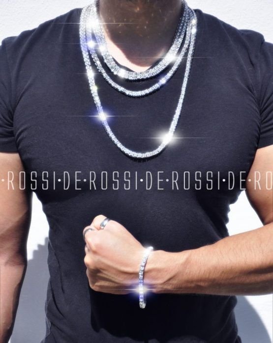 Full Diamonds 18k White Gold Tennis Chain - Image 5